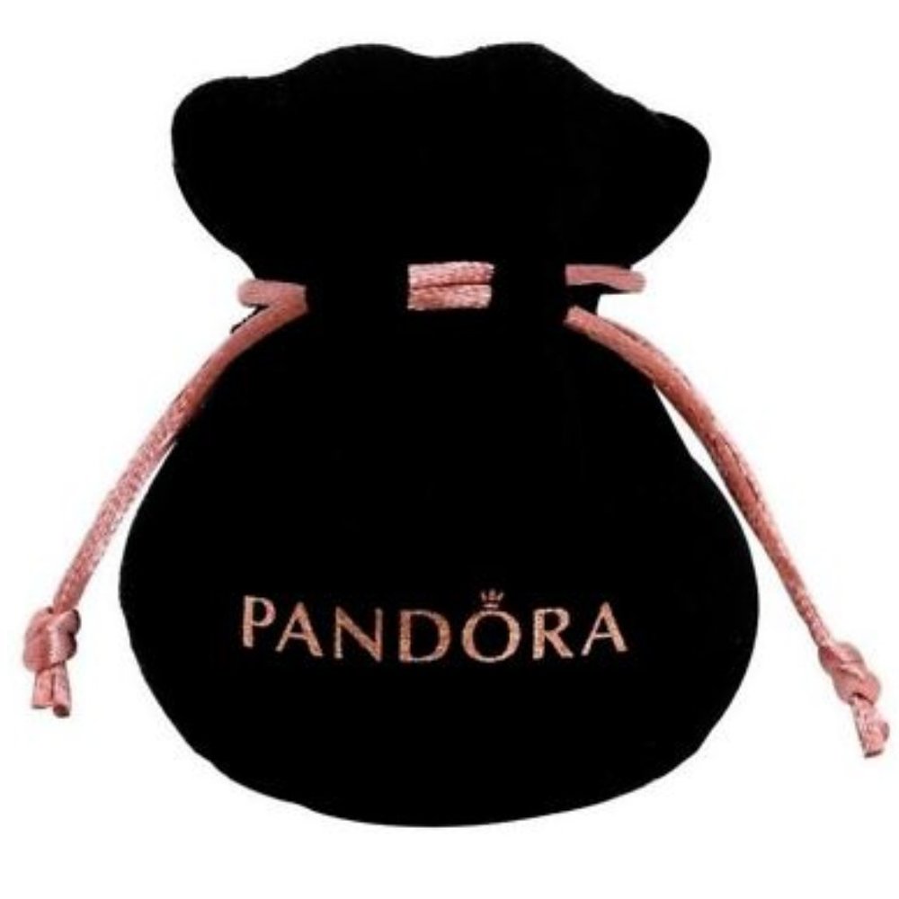 100 Pcs Pandora Charm Jewelry Black Velvet Drawstring Gift Bags Pouches Lot